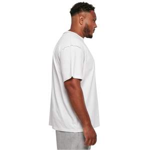 Camiseta de algodón 100% de 280g al por mayor, lisa, oversize, con efecto invertido, para hombre, talla grande, de corte holgado, con impresión de LOGO personalizado, de gramaje pesado - Product Image 3