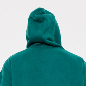 Sweat-shirt à capuche zippé brodé Splash pour homme, coupe oversize, vert, décontracté, avec poche, en molleton 100% coton, style hiver - Product Image 5