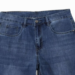 Men's Distress Ripped Denim Shorts 100% Cotton Solid Casual Summer Wear <b>Elastic</b> <b>Waist</b> - Product Image 3