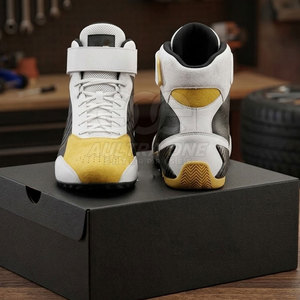 Chaussures de course automobile pour hommes, légères, ignifuges, personnalisables, tissu respirant, semelle antidérapante, performance professionnelle sur piste - Product Image 5