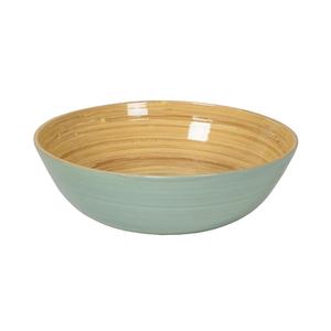 BEST SELLER Bol de service en bambou tressé laqué couleur pastel, bol à salade, style américain, articles de cuisine en gros en provenance du Vietnam - Product Image 1