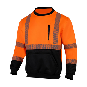 Hi Vis Reflective Long Sleeve Men High Visibility Comfortable Waterproof SafetyWorkwear Sweatshirt Custom Logo And Color - Product Image 3
