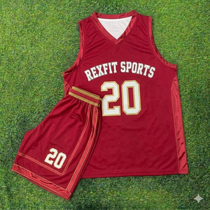 REXFIT SPORTS Ensemble de vêtements de sport de qualité supérieure personnalisés pour hommes, t-shirt et short athlétiques, vêtements d'entraînement de fitness, fabricant de vêtements de sport - Product Image 1