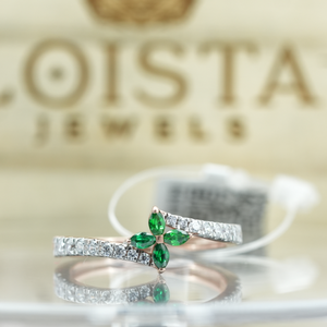 Anillos vintage de piedras coloridas y diamantes redondos laterales, nuevos conceptos de anillos abiertos, joyería chapada en oro, anillos apilables, regalo para mujeres. - Product Image 1