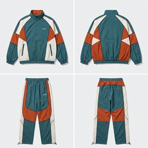 Custom Adult Windbreaker Tracksuit Set Hooded <b>Nylon</b> <b>Jogger</b> Pants Wholesale - Product Image 6