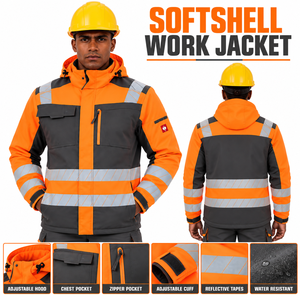 Chaleco de Seguridad Personalizado de Alta Visibilidad ANSI Clase 1 y EN ISO 20471 Clase 2, Impermeable, Resistente al Viento, Reflectante, OEM - Product Image 1