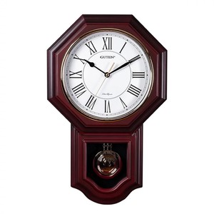 Handcrafted Teak Wood Vintage Round Abstract & Geometric Design Wall <b>Clock</b> with Brass Gears | Wholesale by Aqudus Saleem - Product Image 4