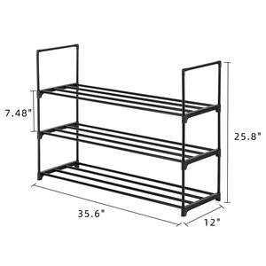 Organizador de Zapatos de 3 Niveles, Color Negro, Marca YS, para Entrada, Dormitorio, Pasillo o Armario - Product Image 6