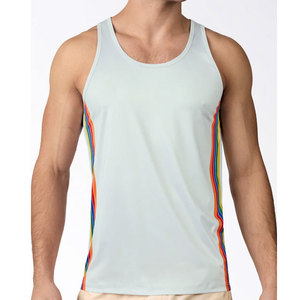 Débardeur de basketball personnalisé léger d'été pour homme, coupe longue, streetwear, col rond, coupe régulière, coupe musculaire - Product Image 5