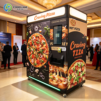 Distributeur automatique de pizzas chaudes pour usage intérieur, paiement par pièces et cartes