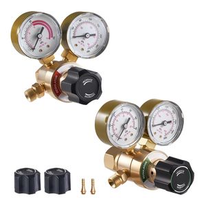 ชุดควบคุมออกซิเจนอะเซทิลีน 0-4000 PSI และ 0-400 PSI พร้อมเกจวัดแก๊สเชื่อม CGA 540/CGA 200 ช่องต่อเหล็ก - Product Image 1