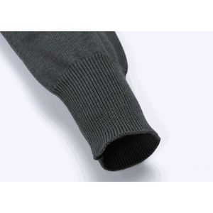Cárdigan antiarrugas de lana merina 100% de punto fino a la moda para mujer con cuello redondo de manga larga estilo chino para la temporada de otoño - Product Image 3