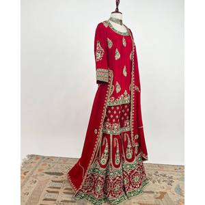 ชุดราตรีสวยๆแต่งก้นบนและ dupatta พร้อมด้ายและลำดับชุดใส่ไปงานปาร์ตี้ - Product Image 2