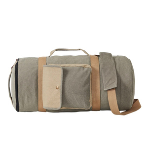 Custom <b>Canvas</b> Weekender Duffle <b>Bag</b> Men Vintage Large Capacity Waterproof Travel Gym Overnight <b>Tote</b> Personalized Logo Zipper - Product Image 3