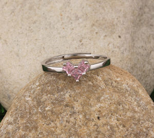 Bague en argent sterling 925 avec zircone cubique rose de qualité 5A, coupe brillante, bague de promesse Sakura, bijoux de luxe pour mariage et fête - Product Image 2