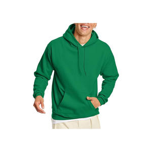 Sudadera con Capucha Verde Lisa para Hombre, Sudadera sin Estampado, Personalizable, Estilo Urbano - Product Image 1