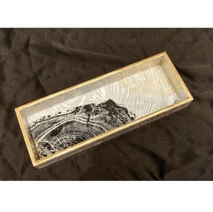 Plateau de service rectangulaire gravé en MDF laqué ILAHI - à un seul niveau, style américain, durable, biodégradable, de qualité alimentaire, compatible lave-vaisselle - Product Image 5