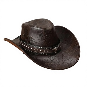 Sombreros y Accesorios de Vaquero Personalizados de Cuero Genuino Negro - Unisex, para Playa, Ciclismo, Viajes, Moda Casual, Calidad Premium, Cuatro Estaciones - Product Image 6