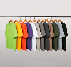 Camiseta Básica Extra Grande Personalizada de Algodón de 180 g/m² para Hombre, Camiseta con Hombros Caídos, Camisetas de Sublimación de Poliéster - Product Image 3