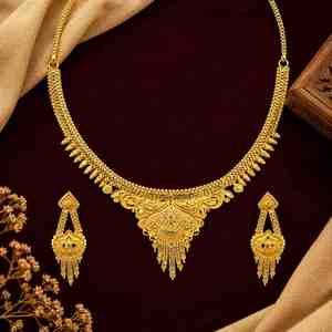 Juego de Joyería de Moda de Latón con Baño de Oro Teñido de 14K, 18K, 24K, Collares Cortos, Diseño Tradicional, Venta al por Mayor - Product Image 2