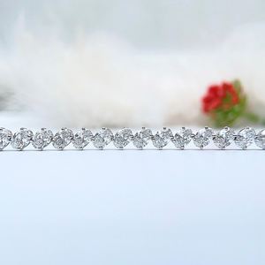 Classic Oval Cut Moissanite Bracelets <b>Bangles</b> GRA Certified Moissanite Tennis Bracelet <b>Solid</b> <b>Gold</b> Moissanite Bracelet - Product Image 2