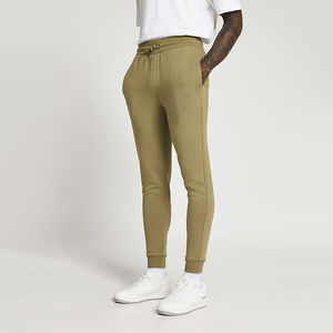 Pantalones Deportivos de Forro Polar para Hombre, Cálidos, Gruesos, Casuales, Térmicos, con Cintura Elástica, de Color Oscuro, a la Moda, Lisos, de Algodón Teñido - Product Image 2