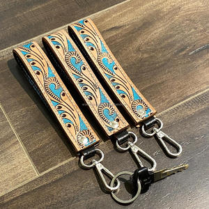 LLavero de pulsera de cuero de vaca duradero de lujo recién llegado, llavero de coche con cordón personalizado de alta calidad, correas de muñeca para mujer - Product Image 4