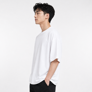 Camiseta Oversize para Hombre, Material Transpirable, Diseño de Hombros Caídos y Corte Holgado para un Estilo Urbano Cómodo en Verano - Product Image 2
