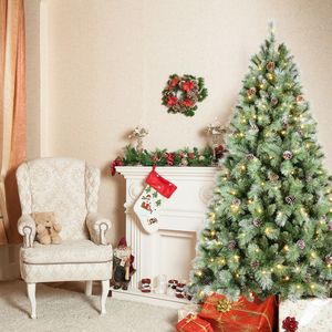 Albero di Natale Robusto da 1,5 m con 51 Pigne e 694 Punte, Rami Misti in PVC Rigido, Struttura a Cerniera per Facile Montaggio - Product Image 6