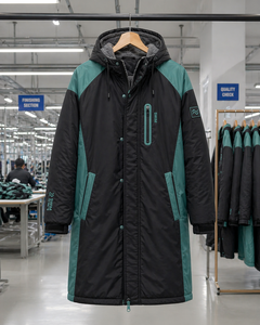 Custom Waterproof Winter Swim Parka Long Sleeve Sherpa Lined Hooded <b>Changing</b> <b>Robe</b> for <b>Swimming</b> Training Outdoor Sports - Product Image 5