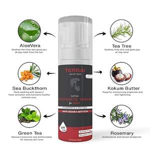 Nettoyant intime naturel pour hommes à l'Oud |   Anti-bactérien, anti-démangeaisons, anti-odeurs, anti-fongique, avec de la camomille et de l'huile d'arbre à thé - Product Image 2