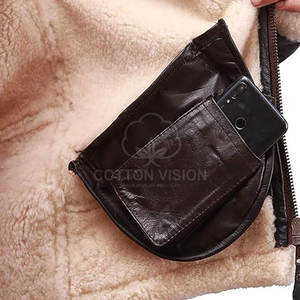 Chaqueta de Piel de Oveja de Diseño, Chaqueta de Moda con Forro de Lana, Chaqueta de Piel de Oveja de Alta Calidad Hecha a Medida - Product Image 2