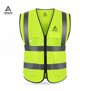 Chaleco de Seguridad de Alta Visibilidad con Logotipo Personalizado Aifran, Chaleco Reflectante para Herramientas, Ropa de Trabajo Resistente al Viento para la Construcción - Product Image 2