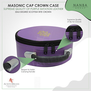 Étui pour casquette de Grand Commandant Souverain du 33e Degré du Rite Écossais Maçonnique, brodé violet - Product Image 5