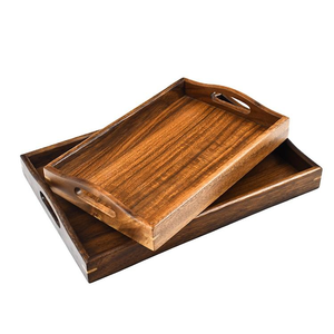 Wholesale <b>Small</b> Breakfast <b>Tray</b> Set Unique Food Wood Serving Platter Bandejas De Madera Dessert Food Wood Serving <b>Tray</b> - Product Image 2