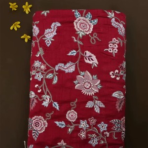 Best Selling Multi Embroidery Fabric Women Fashion Fabric Designer Embroidery Fabric Party Wear Fabric Luxury Fabric For Sale - Product Image 3