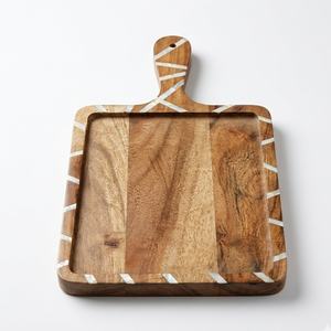 Tabla de Cortar de Madera Natural para Cocina, Gruesa, Resistente, Segura para Alimentos, Superficie Lisa, Multiusos para Carne y Frutas - Product Image 1