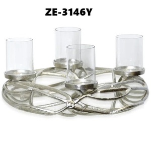 Candelabro de Lujo Hecho a Mano, Adorno Premium para Mesa de Restaurante, Elegante Candelabro de Aluminio Hecho a Mano para Mesa de Comedor - Product Image 1