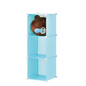 Modern Cube <b>Storage</b> Organizer 3 Layer Fabric Toy <b>Box</b> <b>Blue</b> Stacking Design for Kids Room Organization - Product Image 6