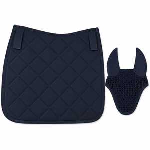 Almohadilla de silla de montar acolchada Twill Sports Navy con malla transpirable y kit de cubrecuello unisex, 140g, colores personalizados con impresión digital, OEM - Product Image 2