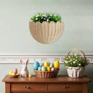 Panier mural en rotin au meilleur prix, décoration de Pâques, style vintage oriental, écologique et durable, fabriqué au Vietnam - Product Image 6