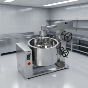 Olla de vapor con inducción y revestimiento giratorio Amicook 380V/440V, modelo de grado alimenticio, automática, multiusos, motorizada, antiadherente. - Product Image 4