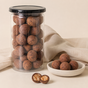 Caramelos cubiertos de chocolate con leche y nueces de la India, ideales para sets de regalo corporativos en cajas personalizadas. - Product Image 2