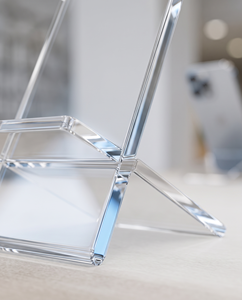 2026 New Trendy Modern Elegant Eco-Friendly Acrylic Clear Vertical Phone <b>Display</b> Stand Garment Stands Customized Countertop - Product Image 3