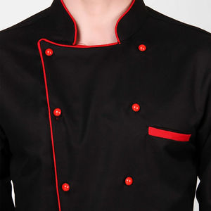 Uniforme de chef en toile de qualité supérieure pour l'exportation, confectionné au Pakistan avec couleur/logo personnalisés, pour usage en restaurant, service OEM - Product Image 4