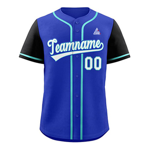 Maillot de baseball personnalisé bleu marine imprimé 2025 avec double passepoil blanc et boutons – Uniforme d'équipe avec nom et numéro personnalisés – Pro - Product Image 3