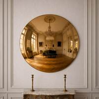miroir doré convexe