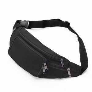 Unisex Nylon Waist Bag Barrel Shaped With Zipper Closure For Daily Use - Product Image 1
