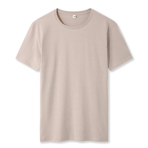 Men's <b>Light</b> Blue Regular Fit Cotton T-Shirt Short Sleeve O-Neck Casual <b>Letter</b> Pattern Jersey Knitted Blank Design Anti-shrink - Product Image 5