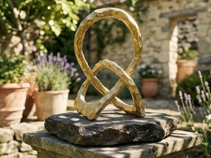 Aluminum Antique Color Abstract Metal Sculpture <b>Unique</b> Style <b>Home</b> <b>Decorative</b> Object for Living Room Handmade Object - Product Image 5